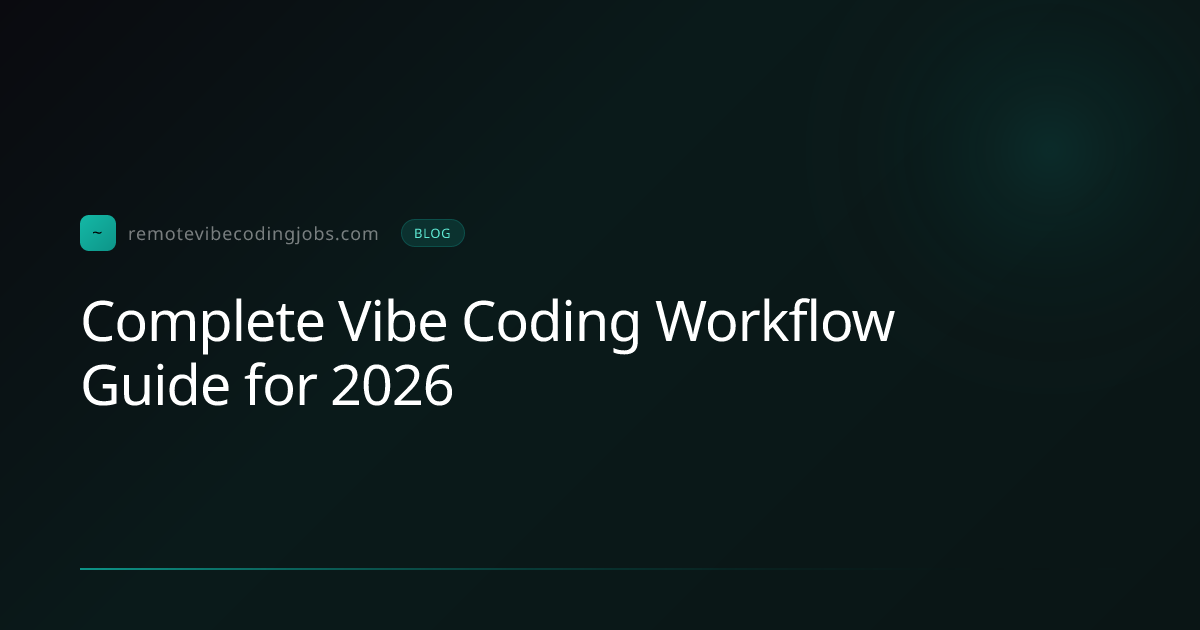 Complete Vibe Coding Workflow Guide for 2026 | Remote Vibe Coding Jobs