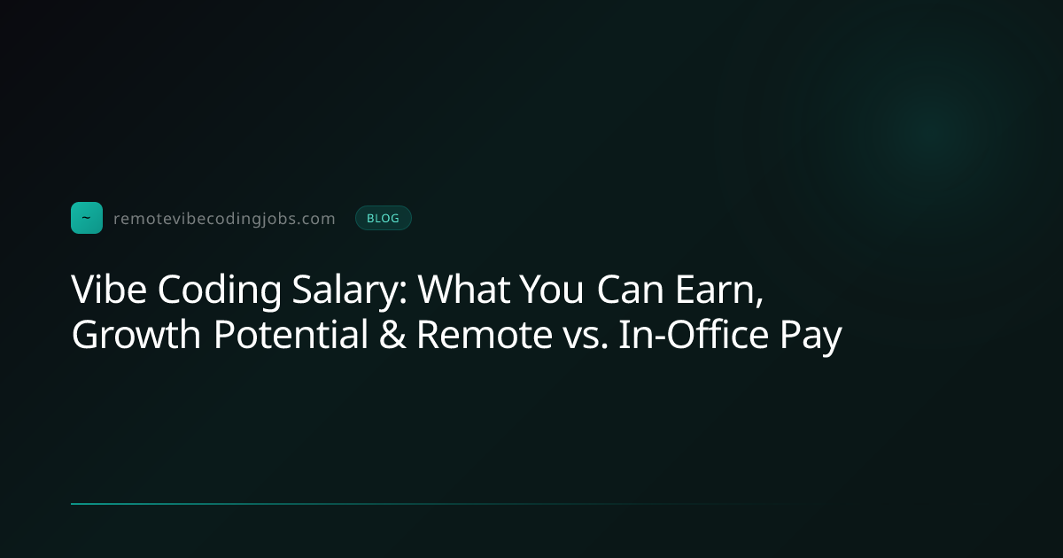 Vibe Coding Salary: What You Can Earn, Growth Potential &... | Remote ...